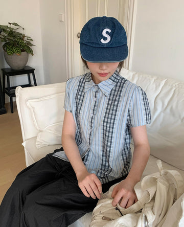 Vident Color Matching Check Short Sleeve Shirt